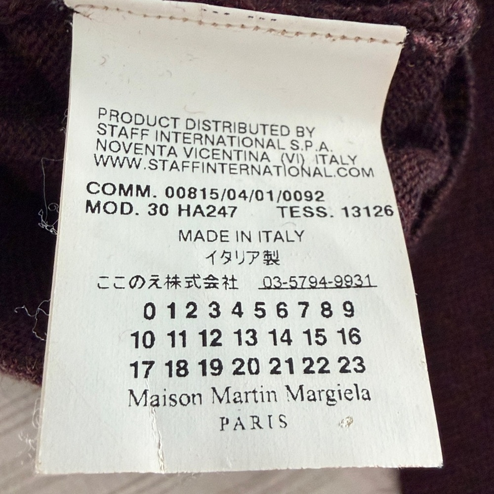 Maison Martin Margiela Maroon Crewneck long sleeve wool jumper x-large - Picture 7 of 10